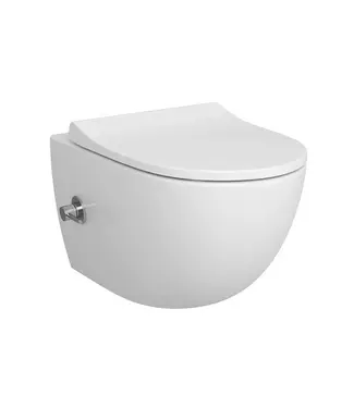 Hangtoilet met bidet Wit⎢VitrA Sento⎢Geintegreerde kraan Koud⎢Randloos excl. wc bril bij Sani4Comfort