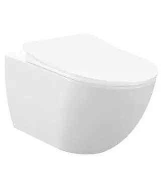 Hangtoilet Randloos Creavit Freedom Glans Wit met bidet excl. wc-bril bij Sani4Comfort