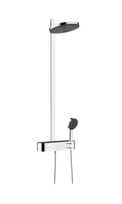 Hansgrohe - Douchesysteem 260 met thermostaatkraan ShowerTablet Select 400, 2 straalsoorten, EcoSmart, chroom 24241000IIJ1 bij Sanitino
