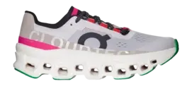 Hardloopschoen On Running Women Cloudmonster Silver Ivory bij Sneaker District