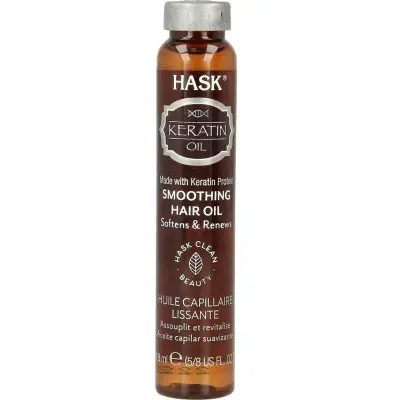 Hask Keratin Protein Smoothing Shine Haarolie (18 ml) bij InternetDrogisterij