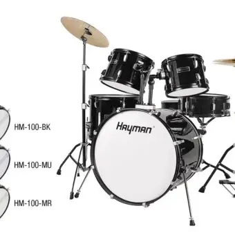 Hayman HM-100-BK 5-delig drumstel bij De Krijger Muziek