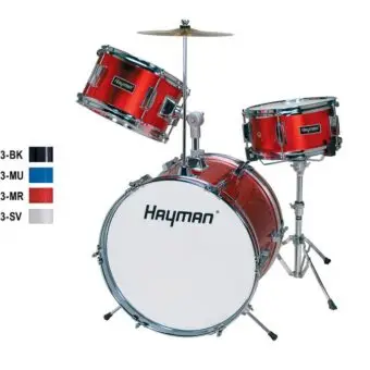 Hayman HM-33-BK 3-delig drumstel bij De Krijger Muziek