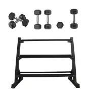 Hexa Dumbbell Set - 110 kg + Rack bij Betersport