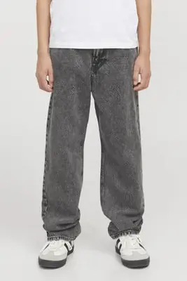 high waist relaxed fit jeans grey denim bij Wehkamp