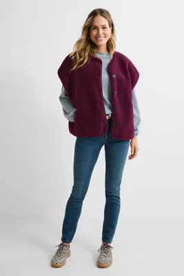 high waist skinny jeans gewassen blauw bij Wehkamp