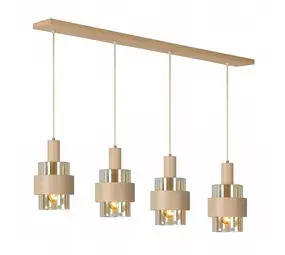 Highlight Hanglamp Marrone 4 lichts L 110 cm beige bij Lamponline