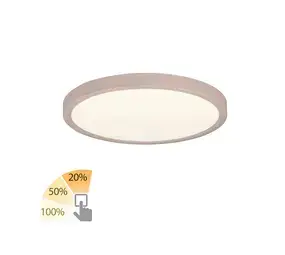 Highlight Plafondlamp Piatto Ø 23,5 cm 3 step DIM beige bij Lamponline