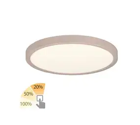 Highlight Plafondlamp Piatto Ø 30,5 cm 3 step DIM beige bij Lamponline