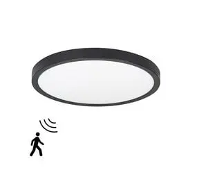 Highlight Plafondlamp Piatto Ø 30,5 cm Sensor zwart bij Lamponline