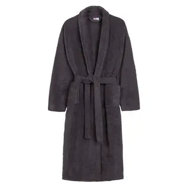 HIP badjas effen kleur - XL/XXL - Antraciet - Badstof bij Leen Bakker