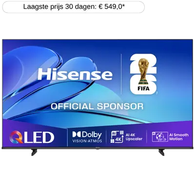 HISENSE 65E71Q - Ultra HD 4K - QLED-tv - 65 inch - 2025 bij MediaMarkt