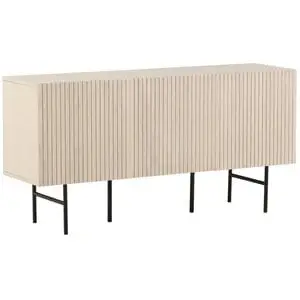 Hjem Interiors Björkön White Wash Dressoir met 3-Deuren bij Furnea