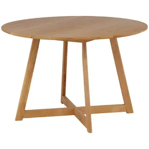 Hjem Interiors Yakidon Eiken Eettafel Rond Ø120 cm Inklapbaar bij Furnea