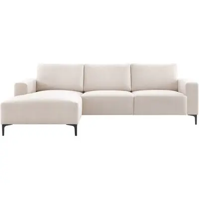 Hoekbank Links FabriaBeige basic comfort bij Pronto Wonen