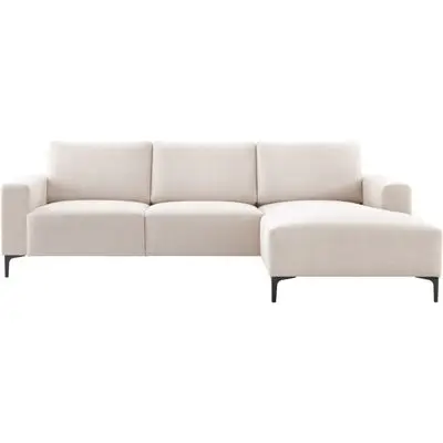 Hoekbank rechts FabriaBeige basic comfort bij Pronto Wonen