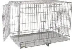 Hondenbench 2-deurs verzinkt 76x48x58 cm nr 2 bij Petfooddiscount
