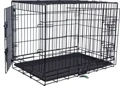 Hondenbench 2-deurs zwart 76x48x58 cm nr 2 bij Petfooddiscount