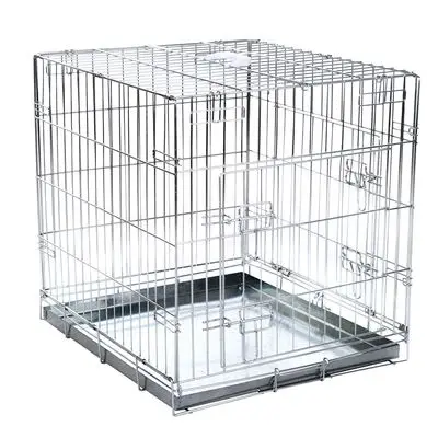 Hondenbench Draadkooi Double Door - L: L 89 x B 60 x H 66 cm bij Bitiba