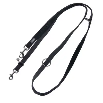 Hondenriem Nomad Tales Blush, ebony - zwart 200 cm lang, 20 mm breed bij Zooplus