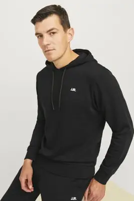 hoodie JREBREBEL zwart bij Wehkamp