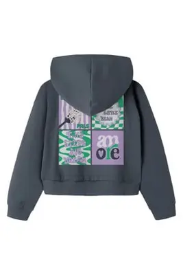 hoodie met backprint - donkerblauw bij Wehkamp