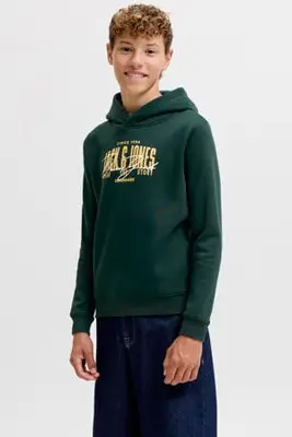 hoodie met logo - donkergroen bij Wehkamp