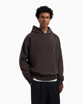 Hoodie Signature Boxy Bruin bij Van Dijk Store