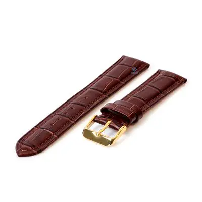 Horlogeband 20mm croco leer bruin bij Kish