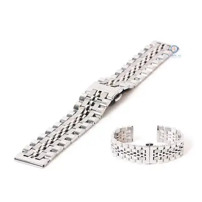 Horlogeband 20mm staal zilver glans/mat bij Kish