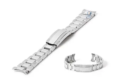 Horlogeband 20mm staal zilver RLX - deels gepolijst bij Kish