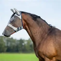 HORSEGEAR VLIEGENMASKER MET OREN EN NEUSFLAP Grijs bij De Kroo Ruitersport