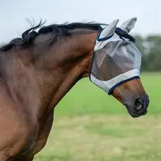 HORSEGEAR VLIEGENMASKER MET OREN Grijs bij De Kroo Ruitersport