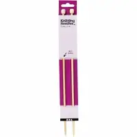 Houten bamboe breinaalden 5,5mm 35cm 1 paar bij Creaknutselen