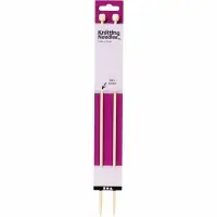 Houten bamboe breinaalden 5mm 35cm 1 paar bij Creaknutselen