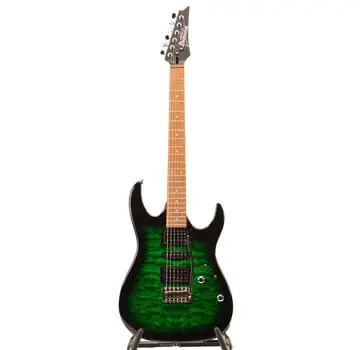 Ibanez GRX70QA-TEB Transparent Emerald Burst bij Souman Muziek