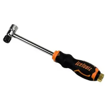 IceToolz pomp met compressorhandvat en schroefaansluiting bij Fietsonline