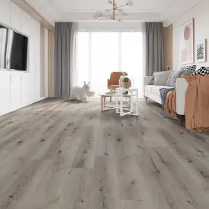 ICON Floors 4 Licht Grijs Eiken SPC Rigid Click PVC vloer - 5.2/0.55 x 228 x 1524mm - 2.78m2 - met geïntegreerde ondervloer bij Kwaliteitparket