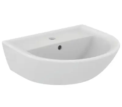 Ideal Standard Eurovit - Wastafel 50x44 cm, met overloop, kraangat, wit W332801 bij Sanitino