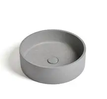 Ideavit Concrete opzetwastafel rond 39cm - beton bij BadkamerXXL