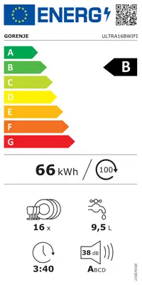 Inbouw vaatwasser Gorenje ULTRA16BWIFI bij Witgoed Service C.C.