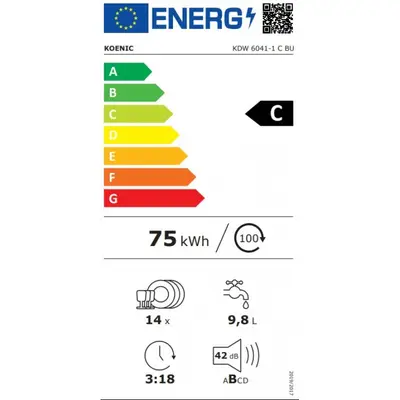 Inbouw vaatwasser Koenic KDW6041-1CBU bij Witgoed Service C.C.