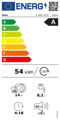 Inbouw Vaatwasser Miele G5651SCVIACTIVE bij Witgoed Service C.C.