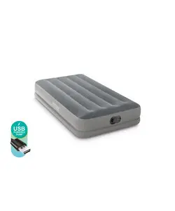 Intex Twin Prestige Mid-Rise luchtbed + FastFill ingebouwde pomp - 1 persoons bij Luchtbedshop