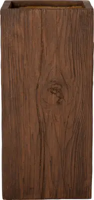 Intratuin plantenbak Lisse bruin 28 x 28 x 60 cm bij Intratuin