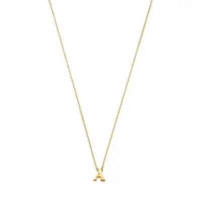 Isabel Bernard 14 Karaat Gouden Le Marais Chloé Ketting IB340134-A (Letter: A) bij Brandfield