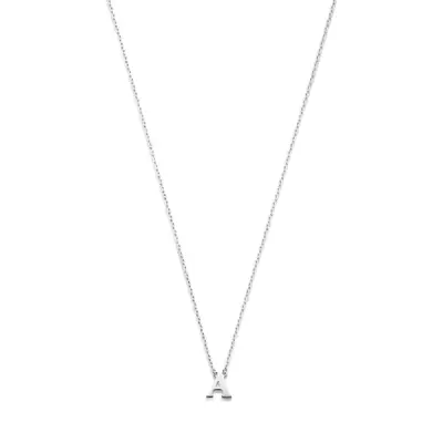 Isabel Bernard Saint Germain Chloé 14 Karaat Witgouden Initial Ketting IB340061-A bij Brandfield