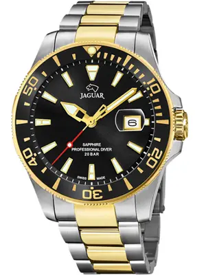 Jaguar Executive Duikhorloge J863-D Zwart Goud bij JuweliersWebshop