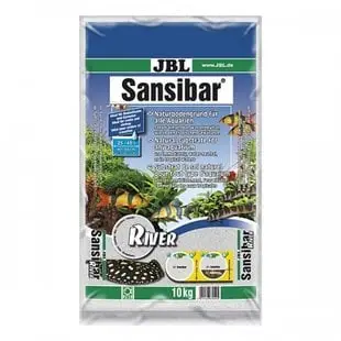 JBL Sansibar River 10 kg, fijne lichte met zwarte steentjes bodemgrond bij Aquaplantsonline