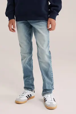 Jongens slim fit jeans met stretch bij WE Fashion